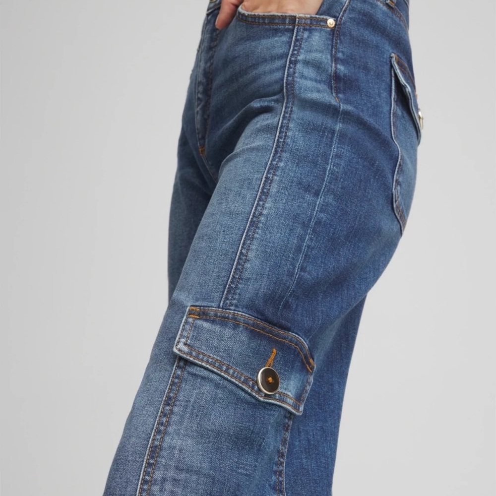 Chico’s High Rise Wide Leg Utility Jean - Picture 3 of 9